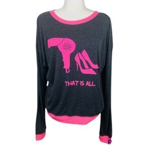 Rare WILDFOX Couture THAT IS ALL Oversized BBJ Sweater Scoop Neck lightweight